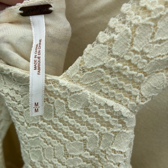 Free People Ivory Tea Poppy Stretch Lace Mini Dress - Picture 5 of 5